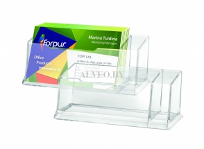 Подставка для визиток прозрачная пластик Forpus